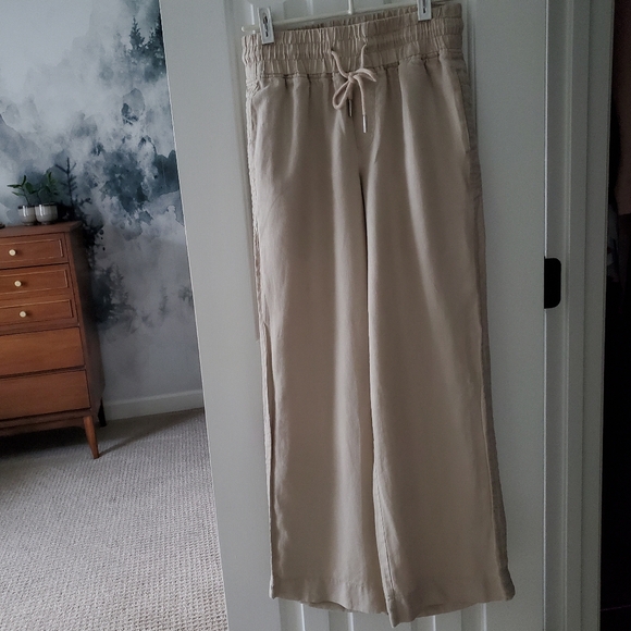 Quince Pants - Quince 100% European Linen Wide Leg Pants, Driftwood (S)